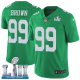 Men's Nike NFL Philadelphia Eagles #99 Jerome Brown Limited Green Rush Vapor Untouchable Super Bowl LII Jersey