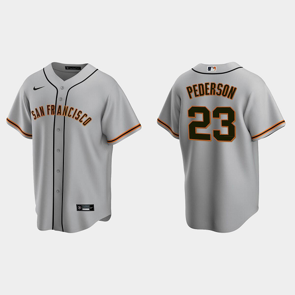 Men's San Francisco Giants #23 Joc Pederson Gray Road MLB Jersey