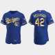 Jackie Robinson Los Angeles Dodgers 2021 Gold Program World Series Champions MLB Coolbase Jersey - Royal