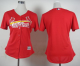 St. Louis Cardinals Blank Red Fashion Women's Stitched MLB Jersey