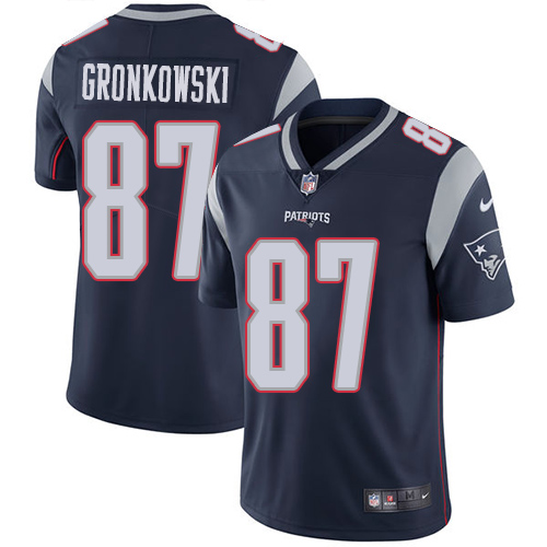 Nike New England Patriots #87 Rob Gronkowski Navy Blue Team Color Youth Stitched NFL Vapor Untouchable Limited Jersey