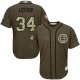 Chicago Cubs #34 Jon Lester Green Salute to Service Stitched MLB Jersey