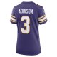 Women's Minnesota Vikings Jordan Addison Nike Purple Classic Player Game Jersey