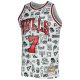 Men's Chicago Bulls Toni Kukoc Mitchell & Ness White 1997/98 Hardwood Classics Doodle Swingman Jersey