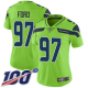 Women's Seattle Seahawks #97 Poona Ford Limited Green Rush Vapor Untouchable NFL 100th Season Jersey