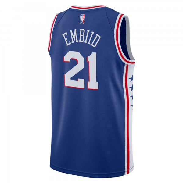 Unisex Philadelphia 76ers Joel Embiid Nike Royal Swingman Jersey - Icon Edition