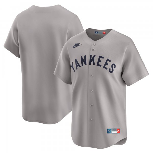 Men's New York Yankees Nike Gray Cooperstown Collection Limited Jersey