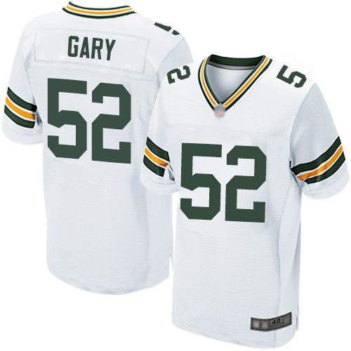 Green Bay Packers #52 Rashan Gary White Men's Stitched Nike NFL Elite Jersey