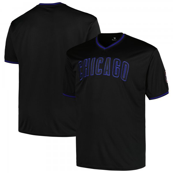 Men's Chicago Cubs Profile Black Big & Tall Pop Fashion Jersey