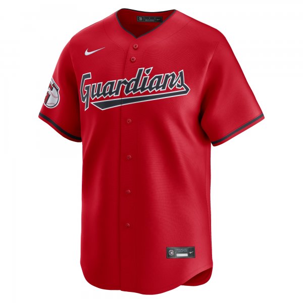 Men's Cleveland Guardians  Nike Red  Alternate Limited Custom Jersey