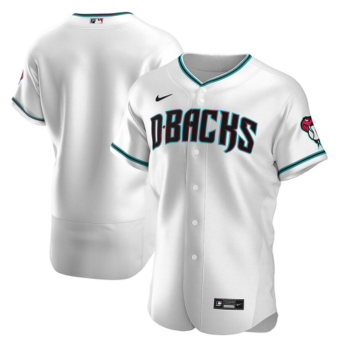 Men's Arizona Diamondbacks Nike Blank White Teal Alternate 2020 Team Jersey