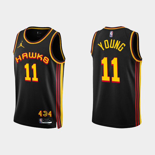 Men's Atlanta Hawks #11 Trae Young 2022-23 Statement Edition Black NBA Jersey