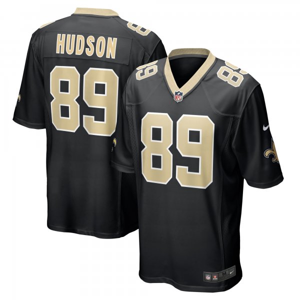 Men's New Orleans Saints Tommy Hudson Nike  Black Team Game Jersey