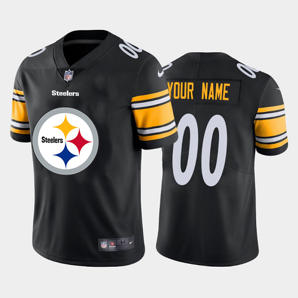 Nike Pittsburgh Steelers Customized Black Team Big Logo Vapor Untouchable Limited Jersey