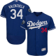 Los Angeles Dodgers #34 Fernando Valenzuela Blue Flexbase Collection 2018 World Series Stitched MLB Jersey