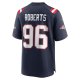 Men's New England Patriots Sam Roberts Nike Navy Game Player Jersey