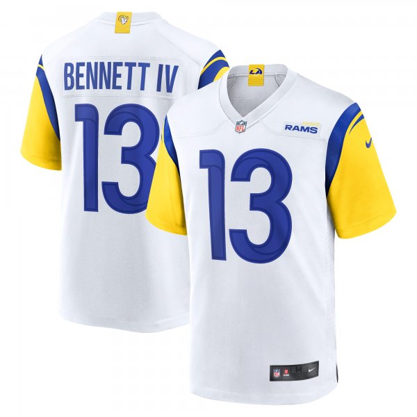 Men's Los Angeles Rams Stetson Bennett Nike White  Game Jersey