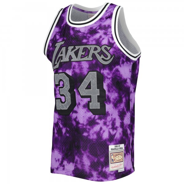 Men's Los Angeles Lakers Shaquille O'Neal Mitchell & Ness Purple 1996/97 Galaxy Swingman Jersey