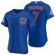 Men's Chicago Cubs #7 Dansby Swanson Nike Alternate Flex Base Jersey