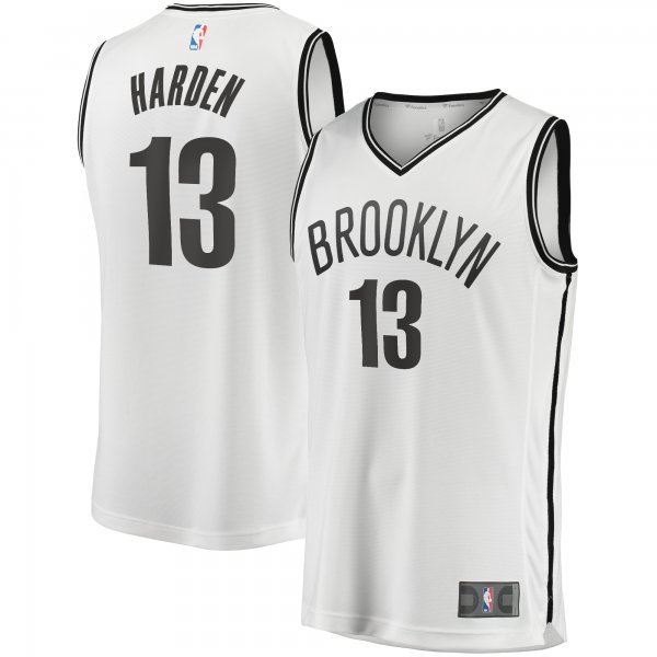 Men's Brooklyn Nets James Harden Fanatics White Fast Break Replica Jersey - Association Edition