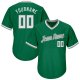 Men's Custom Kelly Green White-Gray Authentic Throwback Rib-Knit Baseball Jersey Shirt