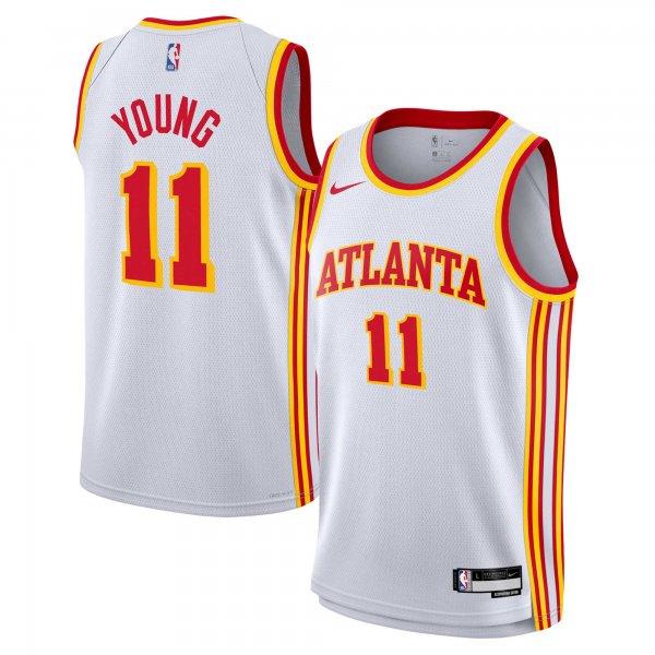 Youth Atlanta Hawks Trae Young Nike White Swingman Jersey - Association Edition