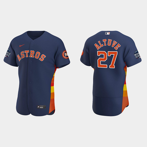 Jose Altuve Houston Astros 2021 World Series MLB Flexbase Jersey - Navy