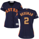 Houston Astros #2 Alex Bregman Navy Blue 2018 Gold Program Cool Base Women's Stitched MLB Jersey