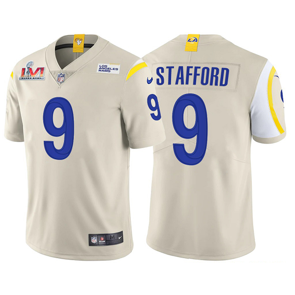 Matthew Stafford Super Bowl LVI Bound Los Angeles Rams Bone #9 Elite Limited Jersey