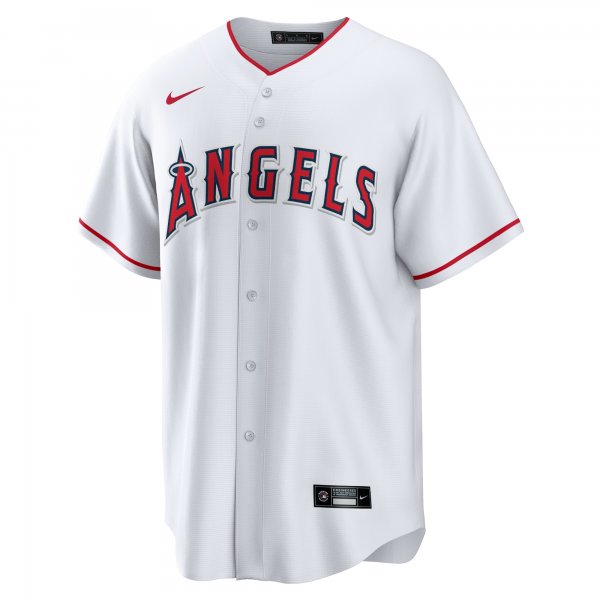 Men's Los Angeles Angels Mike Trout Nike White Home Replica Player Name Jersey