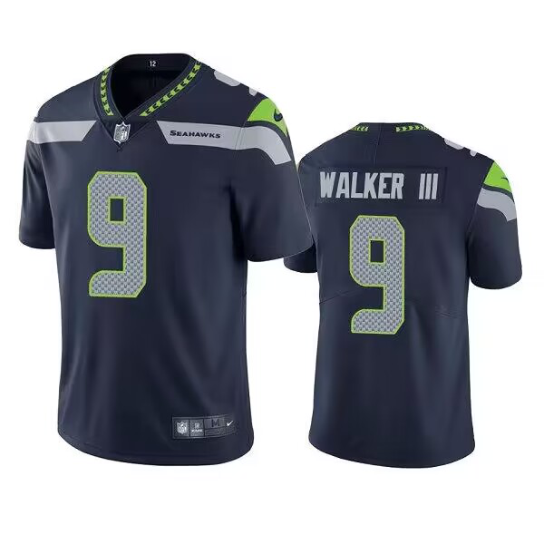 Men's Seattle Seahawks #9 Kenneth Walker III Navy Vapor Untouchable Limited Stitched NFL Jersey