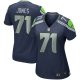 Women's Seattle Seahawks Walter Jones Nike College Navy Game Retired Player Jersey