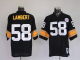 Men's Mitchell And Ness Pittsburgh Steelers #58 Jack Lambert Black Stitched Throwback NFL Jersey