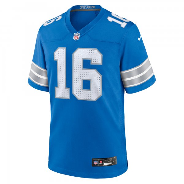 Men's Detroit Lions Jared Goff Nike Blue Game Jersey