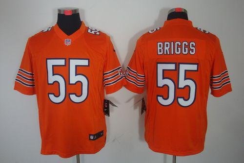 Nike Chicago Bears #55 Lance Briggs Orange Alternate Men's Stitched NFL Limited Jersey