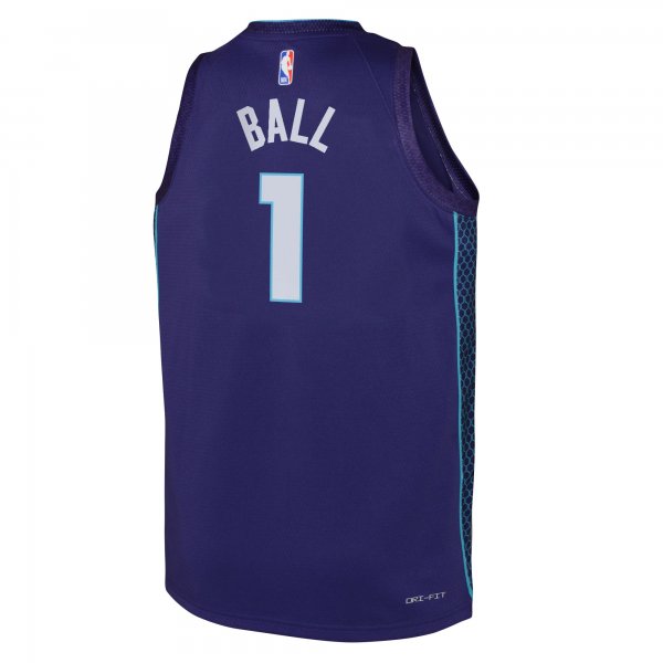 Youth Charlotte Hornets LaMelo Ball Jordan Brand Purple Swingman Jersey - Statement Edition