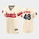 Women's #48 Reid Detmers Los Angeles Angels Cream 2022 City Connect Cool Base MLB Jersey