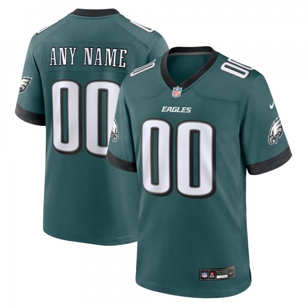 Men's Philadelphia Eagles Nike Midnight Green Custom Game Jersey