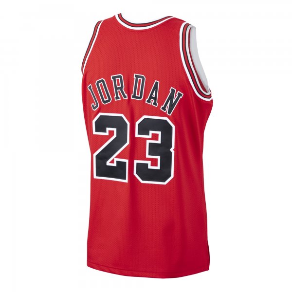 Men's Chicago Bulls Michael Jordan Mitchell & Ness Scarlet 1997/98 Hardwood Classics Jersey