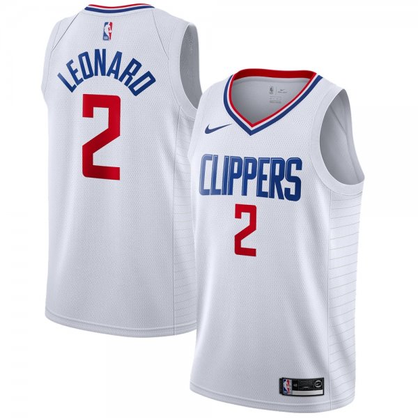 Men's LA Clippers Kawhi Leonard Nike White 2019/2020 Swingman Jersey - Association Edition