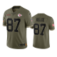 Kansas City Chiefs Travis Kelce Olive 2022 Salute To Service Limited Jersey #87