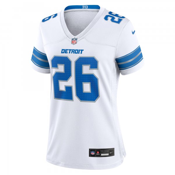 Women's Detroit Lions Jahmyr Gibbs Nike White Game Jersey