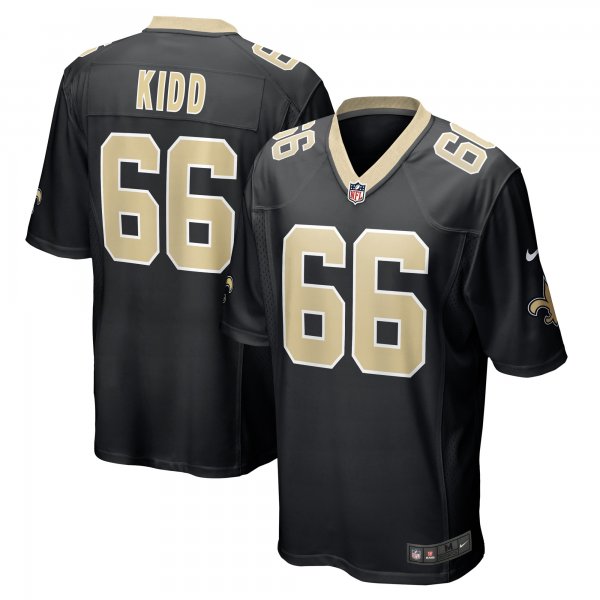 Men's New Orleans Saints Lewis Kidd Nike Black Game Player Jersey