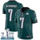 Men's Nike NFL Philadelphia Eagles #7 Ron Jaworski Limited Home Midnight Green Vapor Untouchable Super Bowl LII Jersey