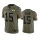 Green Bay Packers Bart Starr Olive 2022 Salute To Service Limited Jersey #15