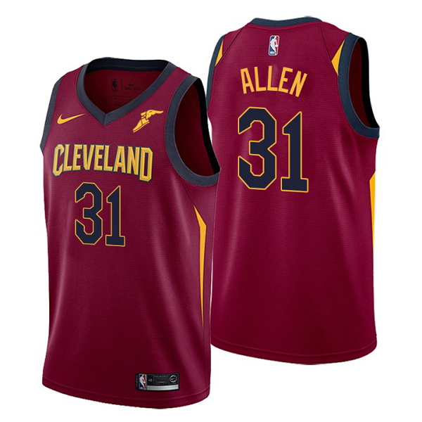 Men's Cleveland Cavaliers #31 Jarrett Allen 2020-21 Red Icon Swingman NBA Jersey