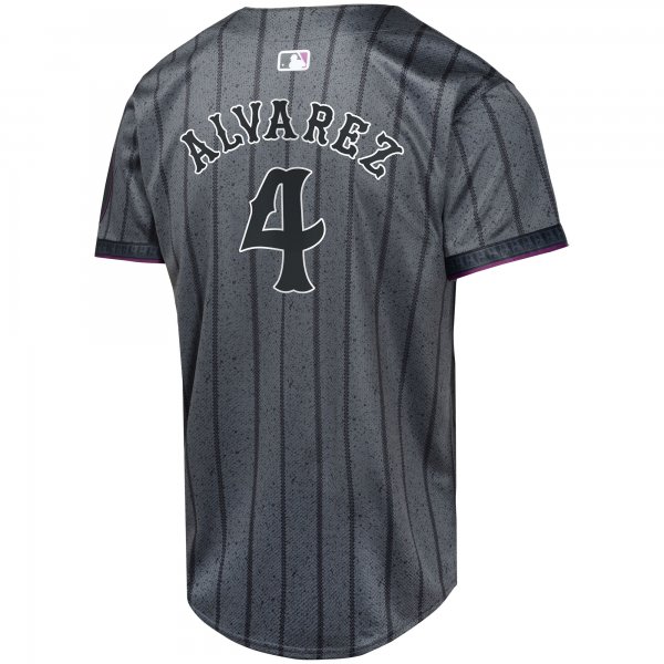 Youth New York Mets Francisco Alvarez Nike Graphite 2024 City Connect Limited Player Jersey