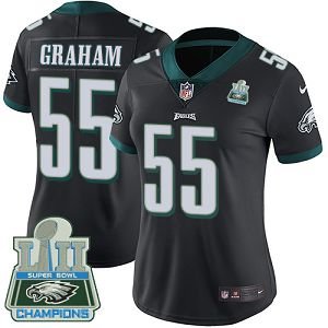 Nike Philadelphia Eagles #55 Brandon Graham Black Alternate Super Bowl LII Champions Women's Stitched NFL Vapor Untouchable Limited Jersey