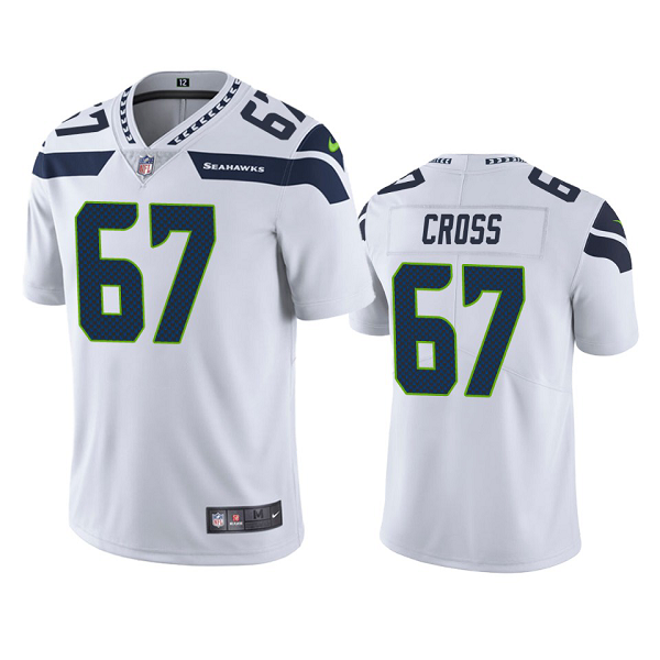 Men's Seattle Seahawks Charles Cross White 2022 NFL New Draft Vapor Limited Jersey