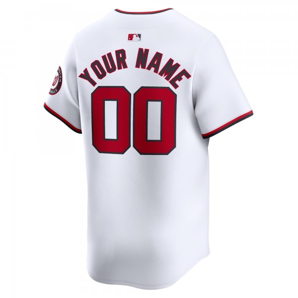 Men's Washington Nationals Nike White Home Limited Custom Jersey